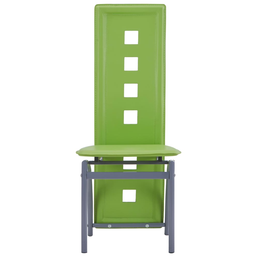 vidaXL Blagovaonske stolice od umjetne kože 4 kom zelene