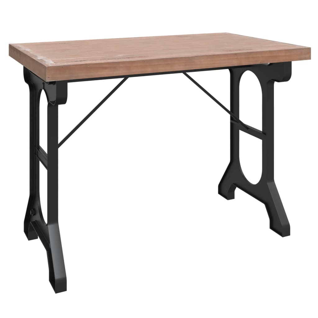 vidaXL Blagovaonski stol 110x65x82 cm od masivne jelovine i željeza