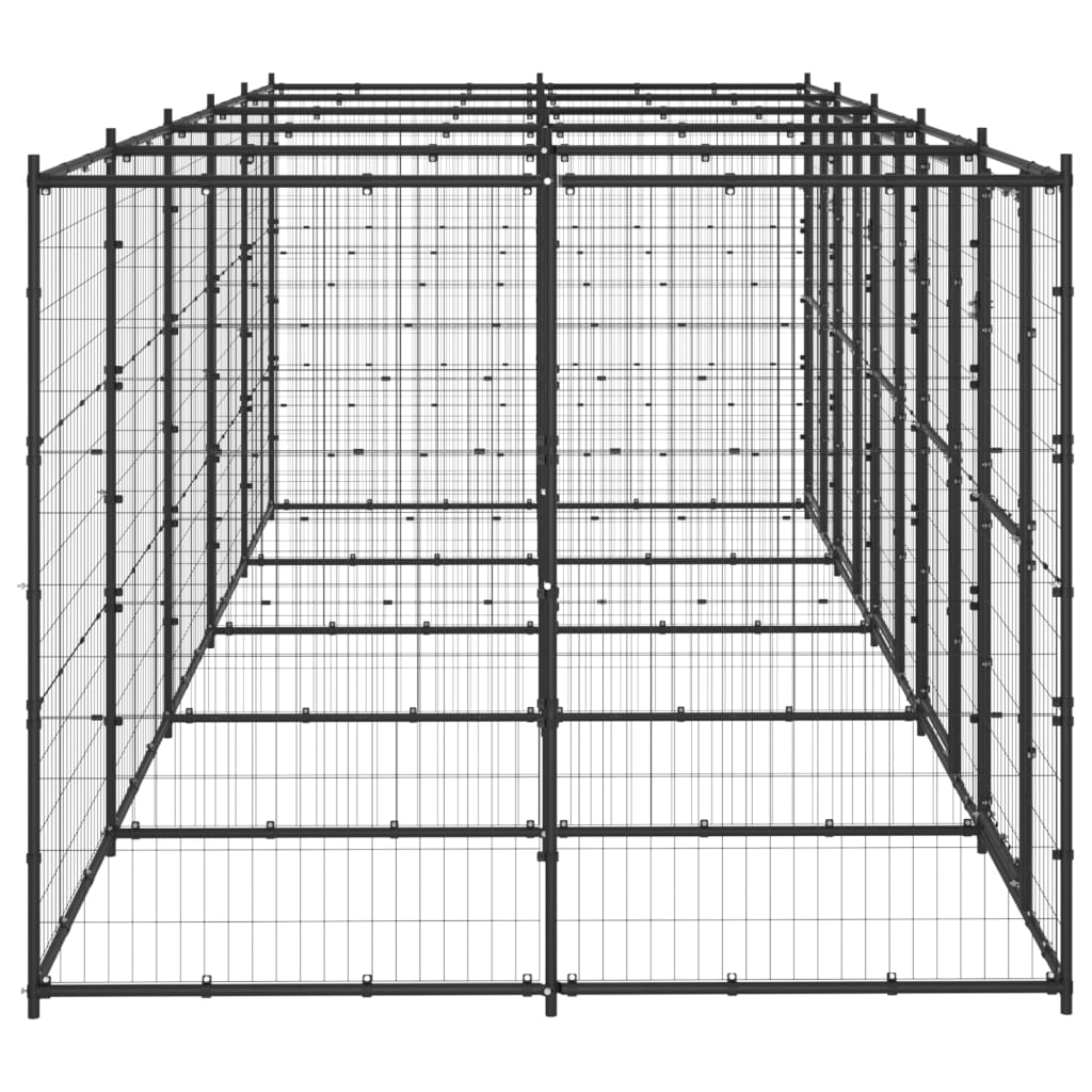 vidaXL Vanjski kavez za pse čelični 12,1 m²
