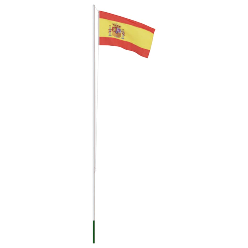 vidaXL Španjolska zastava s aluminijskim stupom 6,2 m