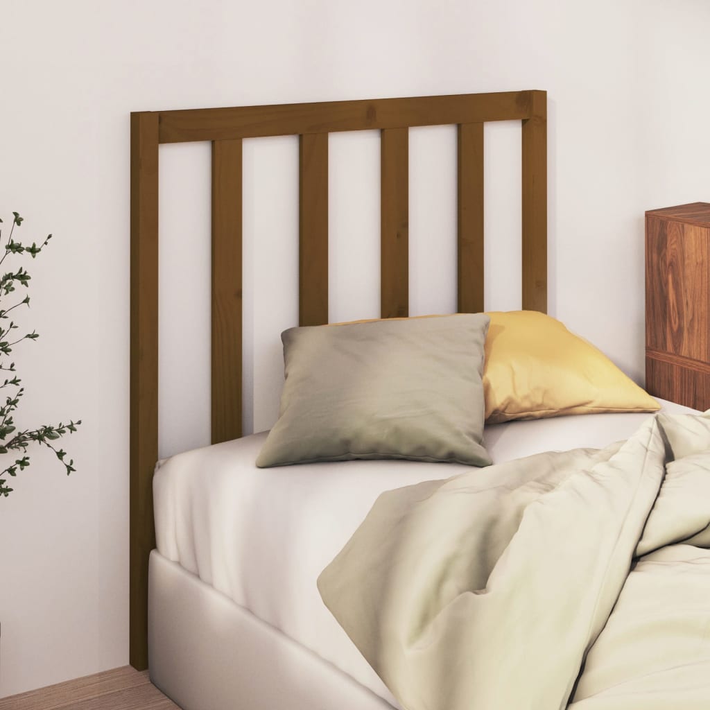 vidaXL Uzglavlje za krevet boja meda 106 x 4 x 100 cm masivna borovina