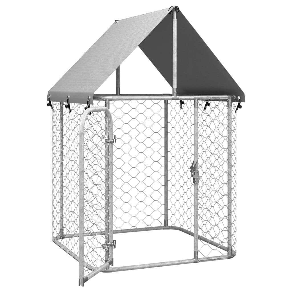 vidaXL Vanjski kavez za pse s krovom 100 x 100 x 150 cm