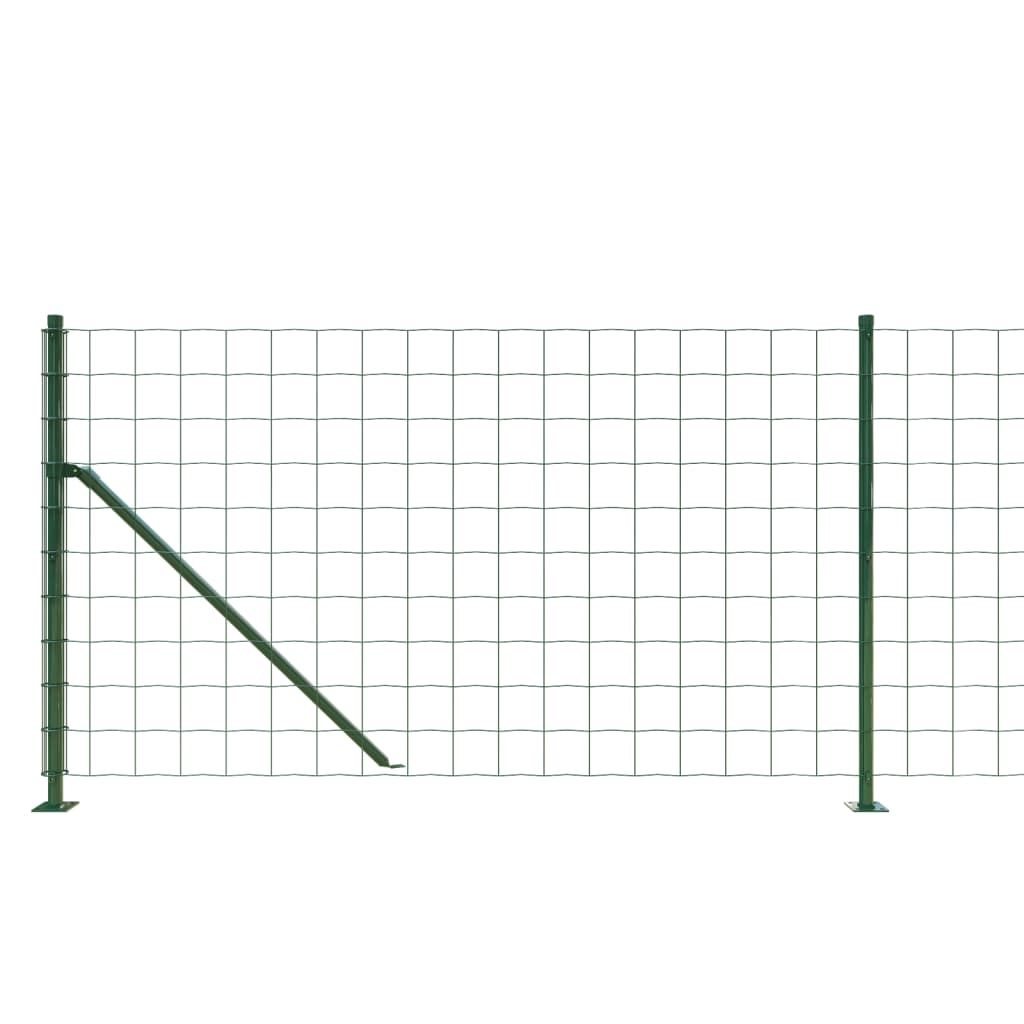 vidaXL Ograda od žičane mreže s prirubnicom zelena 1 x 25 m