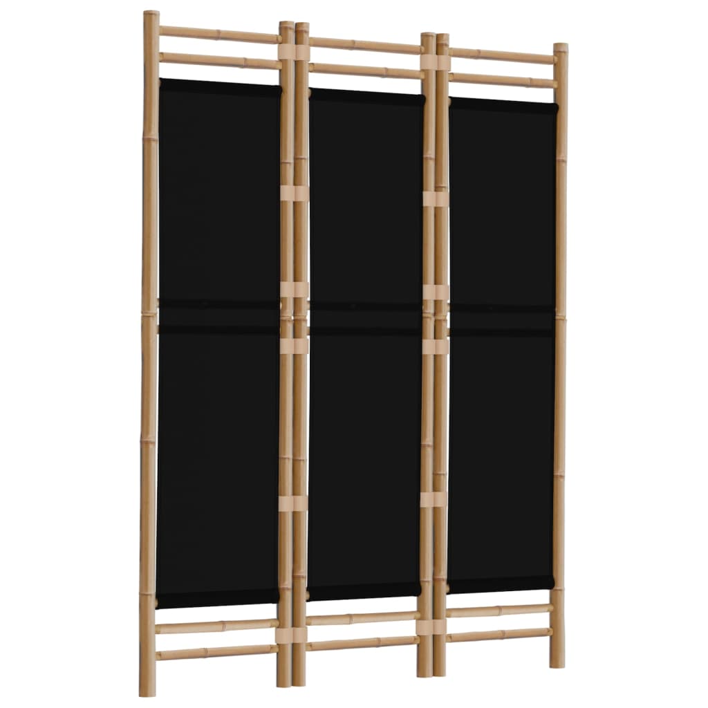 vidaXL Sklopiva sobna pregrada s 3 panela 120 cm od bambusa i platna