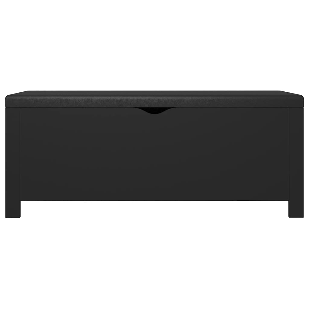 vidaXL Kutija za pohranu s jastukom crna 105 x 40 x 45 cm od iverice