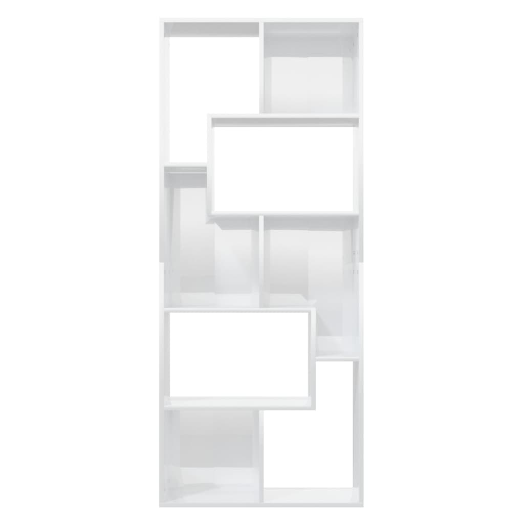 vidaXL Ormarić za knjige sjajni bijeli 67x24x161 cm konstruirano drvo