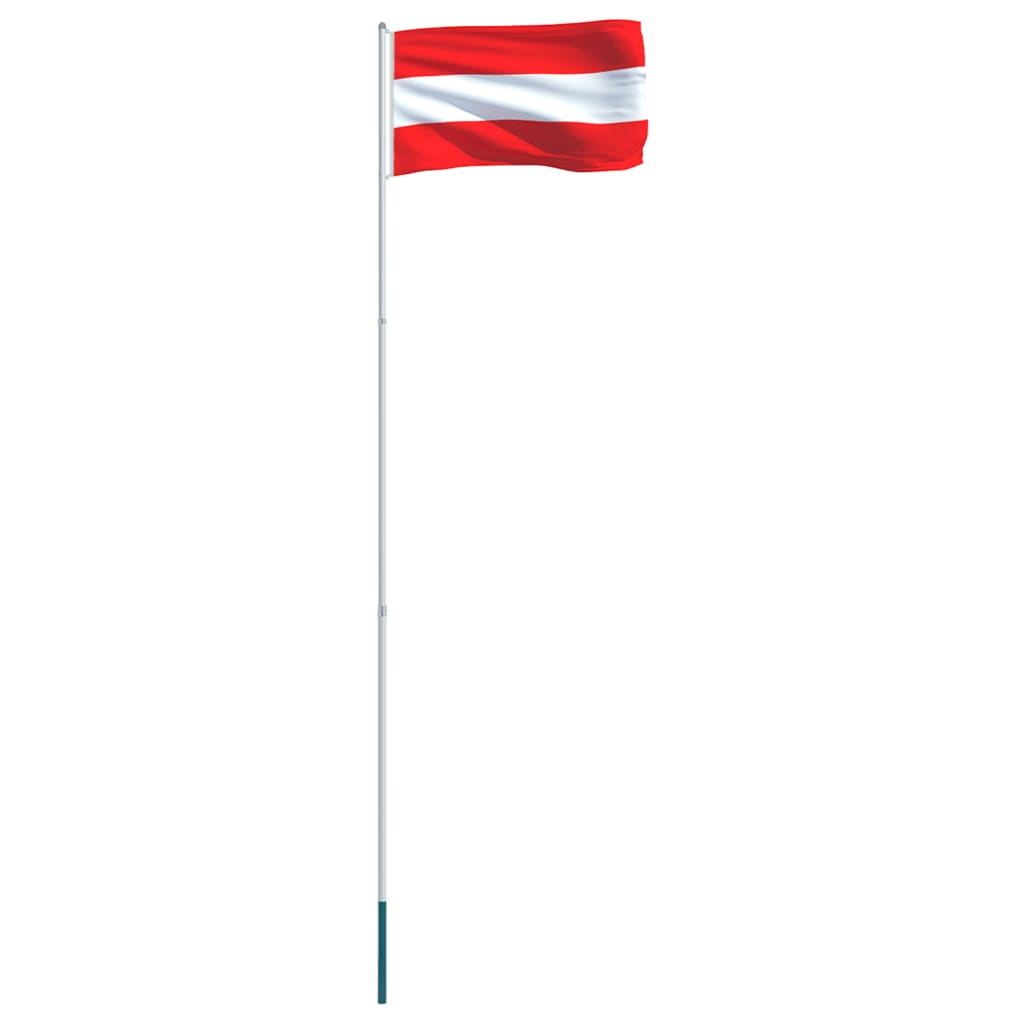 vidaXL Austrijska zastava s aluminijskim stupom 4 m