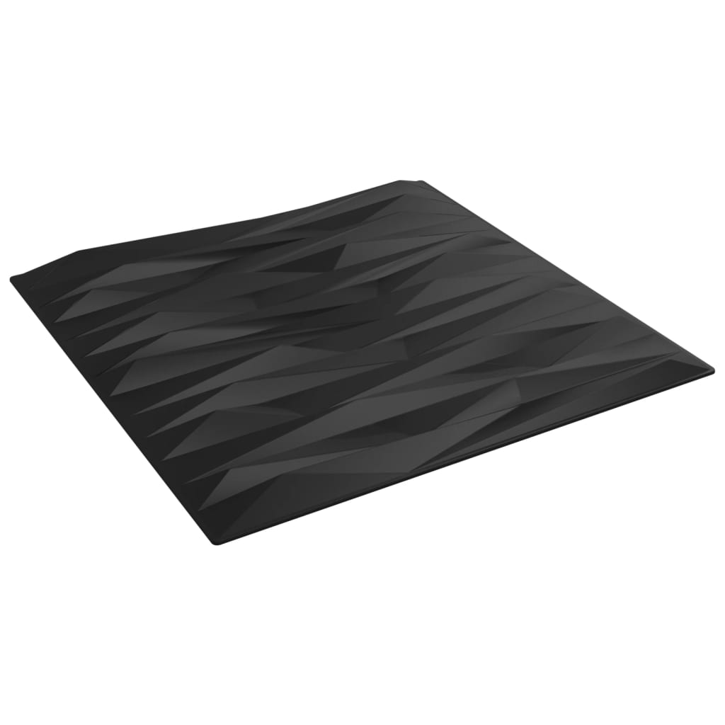 vidaXL Zidni paneli 48 kom crni 50 x 50 cm XPS 12 m² uzorak kamena