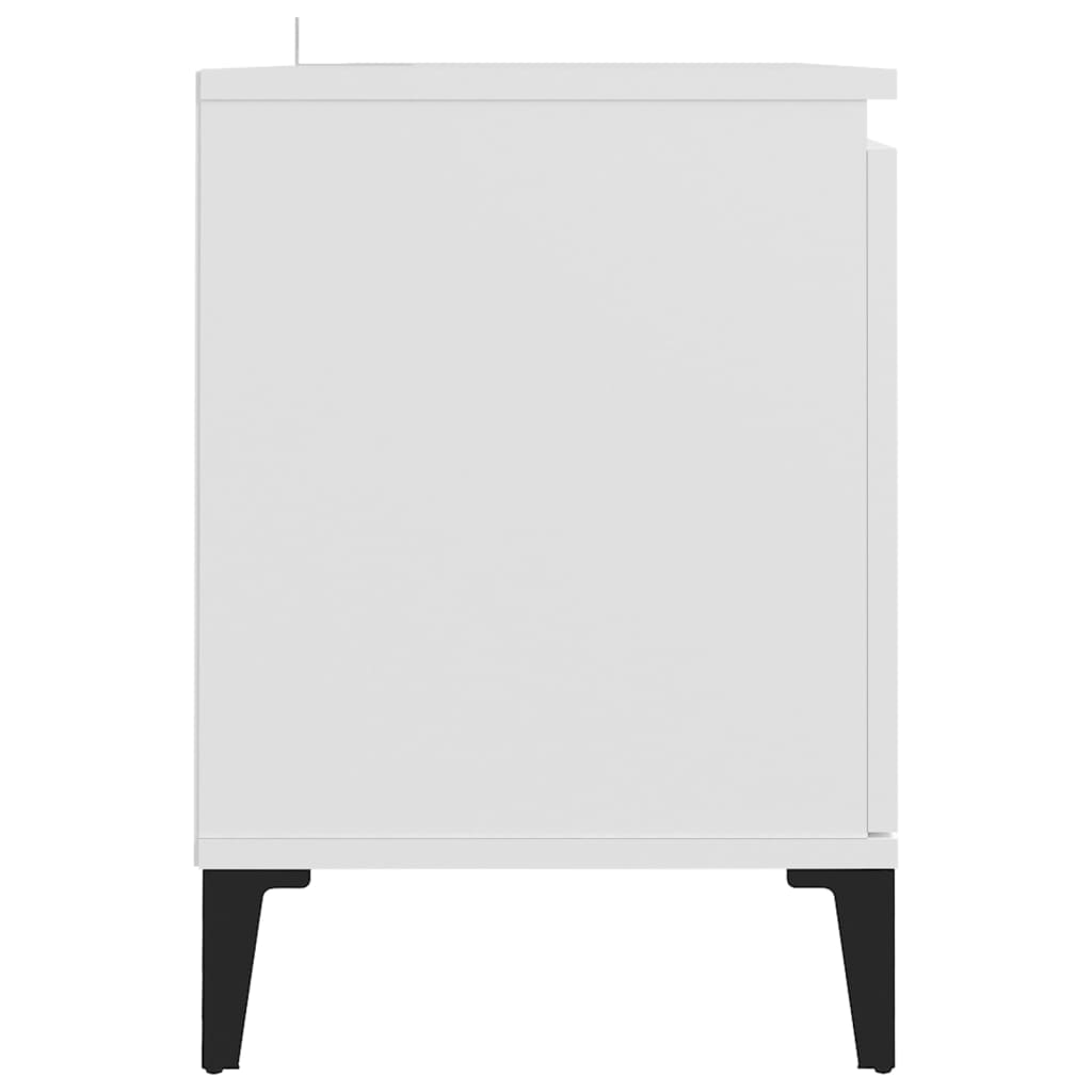 vidaXL TV ormarić s metalnim nogama bijeli 103,5 x 35 x 50 cm