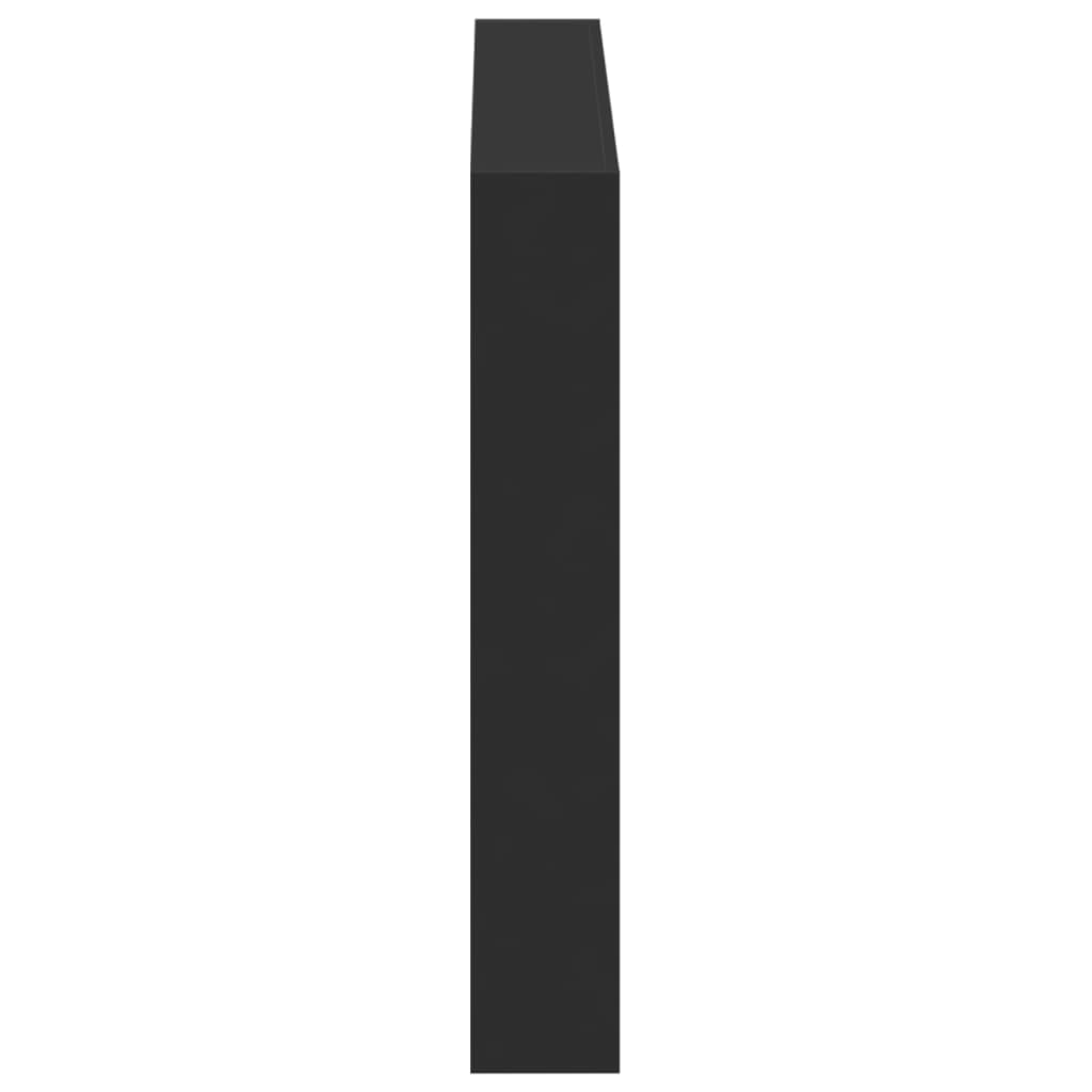 vidaXL Ormarić za uzglavlje s LED svjetlima crni 100 x 17 x 102 cm