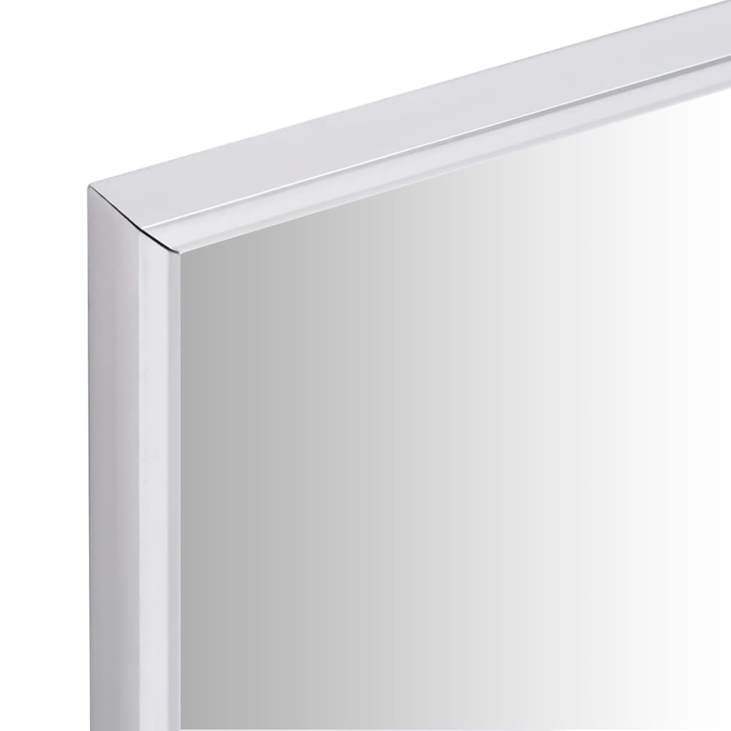vidaXL Ogledalo srebrno 80 x 60 cm