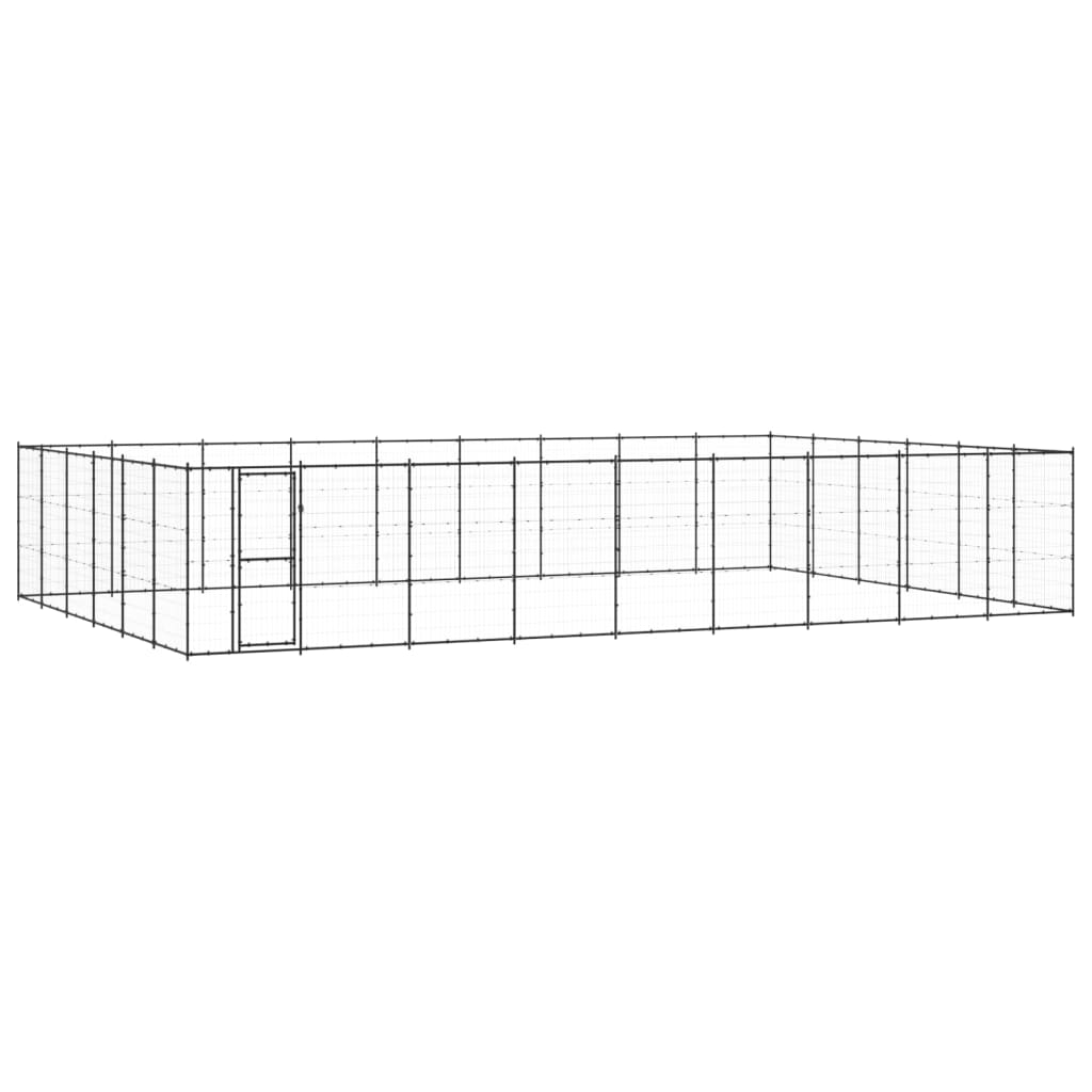 vidaXL Vanjski kavez za pse čelični 65,34 m²