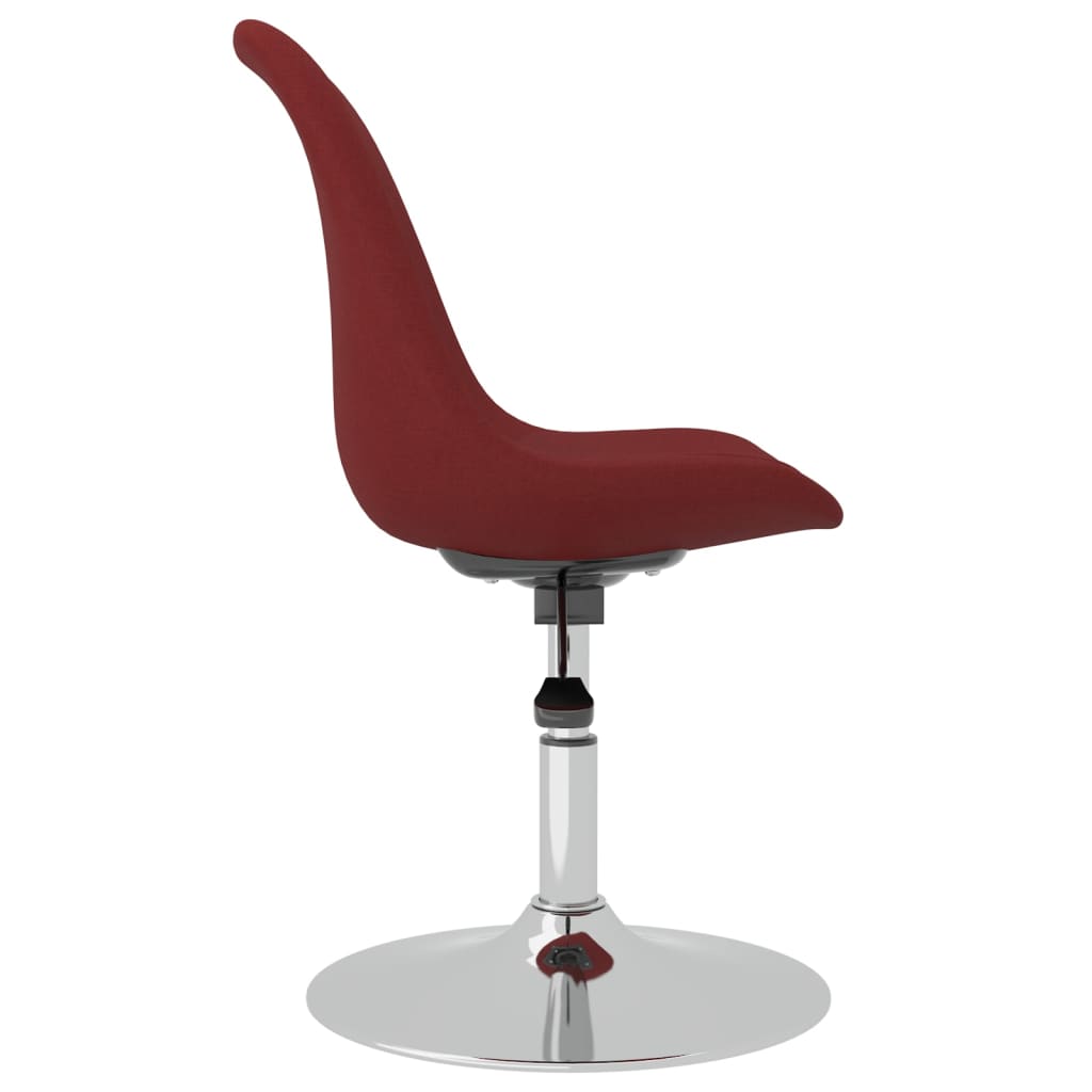 vidaXL Okretne blagovaonske stolice od tkanine 4 kom crvena boja vina