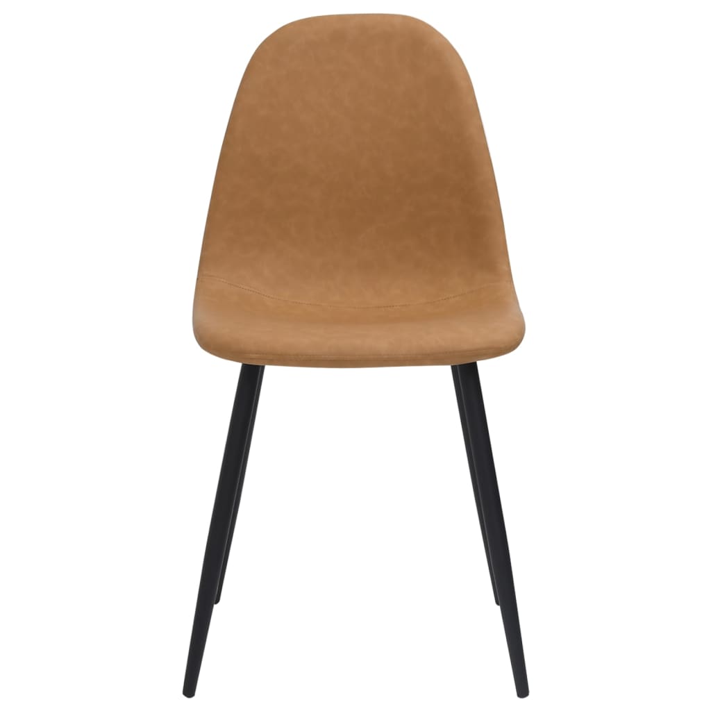 vidaXL Blagovaonske stolice 4 kom 45x53,5x83cm svjetlosmeđe lažna koža