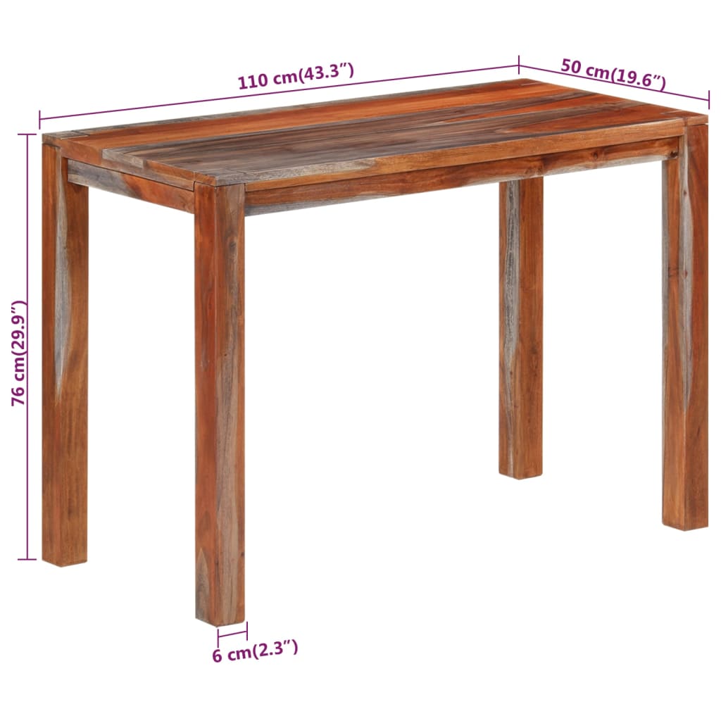 vidaXL Blagovaonski stol 110 x 50 x 76 cm od masivnog bagremovog drva