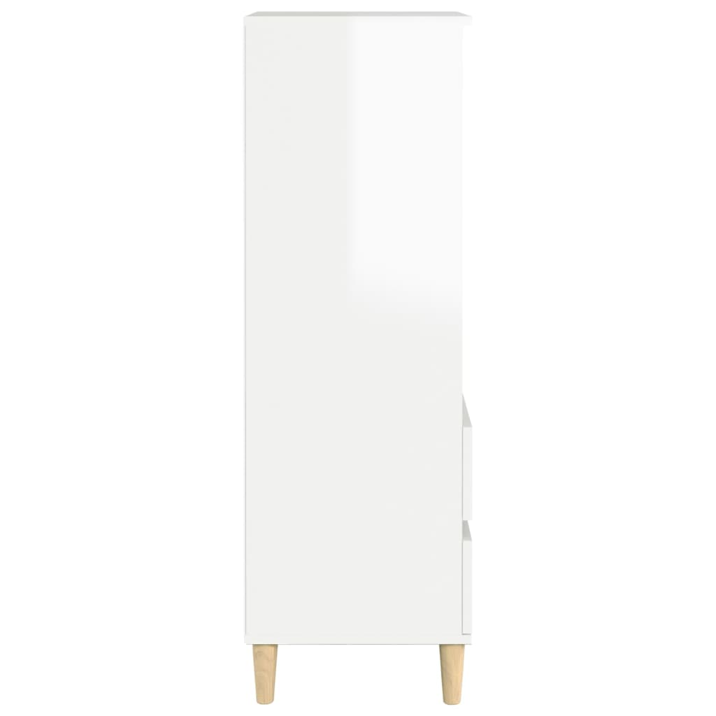 vidaXL Visoka komoda sjajna bijela 40x36x110 cm od konstruiranog drva