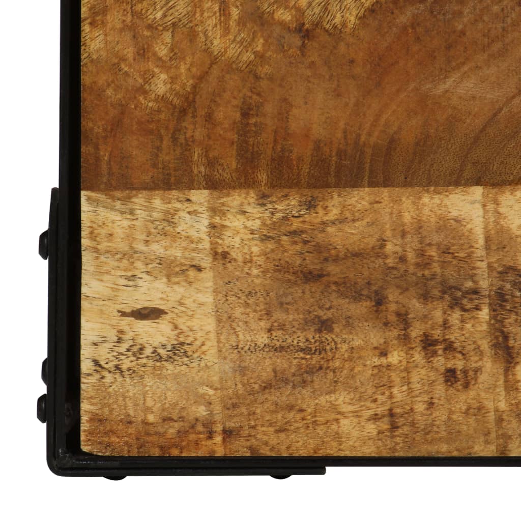 vidaXL Stolić za kavu od grubog drva manga i čelika 110 cm