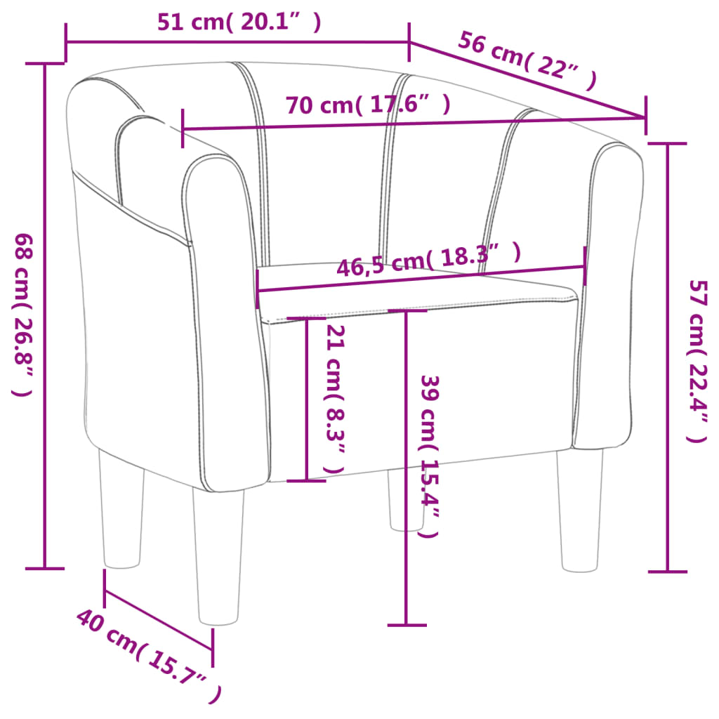 vidaXL Zaobljena stolica svjetlosiva od tkanine