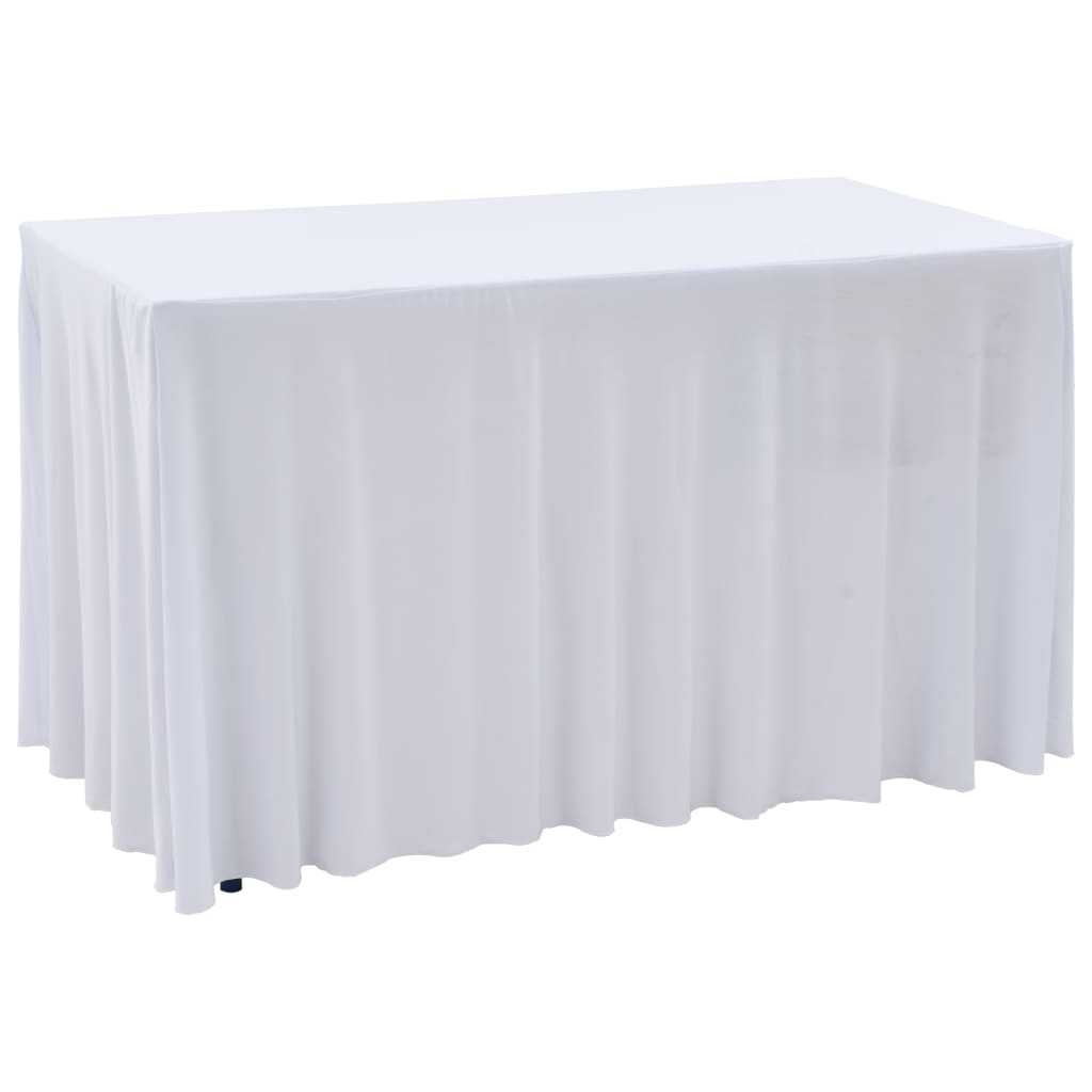 vidaXL Rastezljive navlake za stol 2 kom duge 183 x 76 x 74 cm bijele