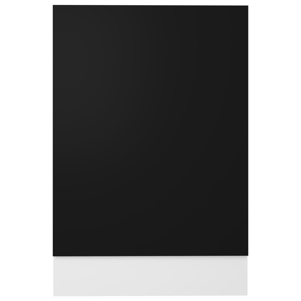 vidaXL Ploča za perilicu posuđa crna 45 x 3 x 67 cm od iverice