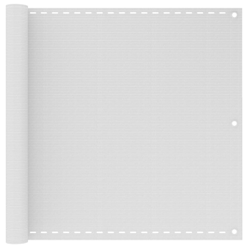vidaXL Balkonski zastor bijeli 90 x 500 cm HDPE