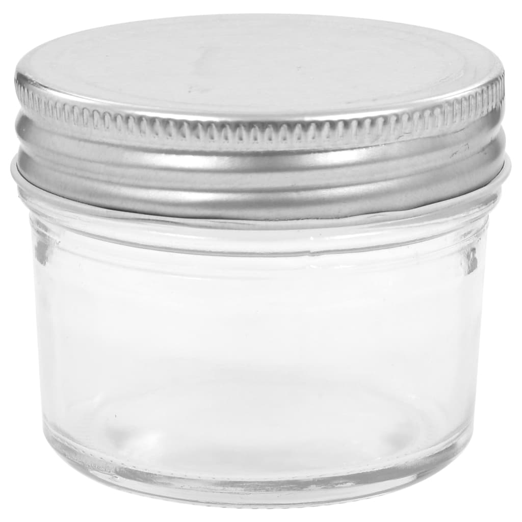 vidaXL Staklenke za džem sa srebrnim poklopcima 24 kom 110 ml