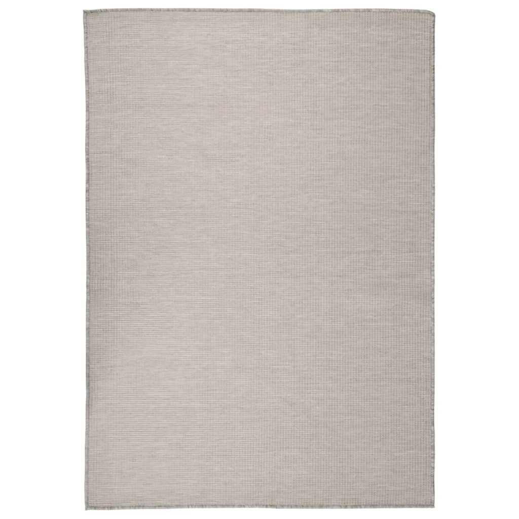 vidaXL Vanjski tepih ravnog tkanja 160 x 230 cm sivo-smeđi