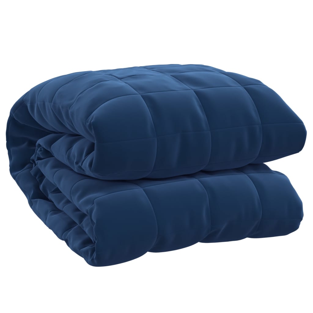 vidaXL Teška deka plava 138x200 cm 10 kg od tkanine