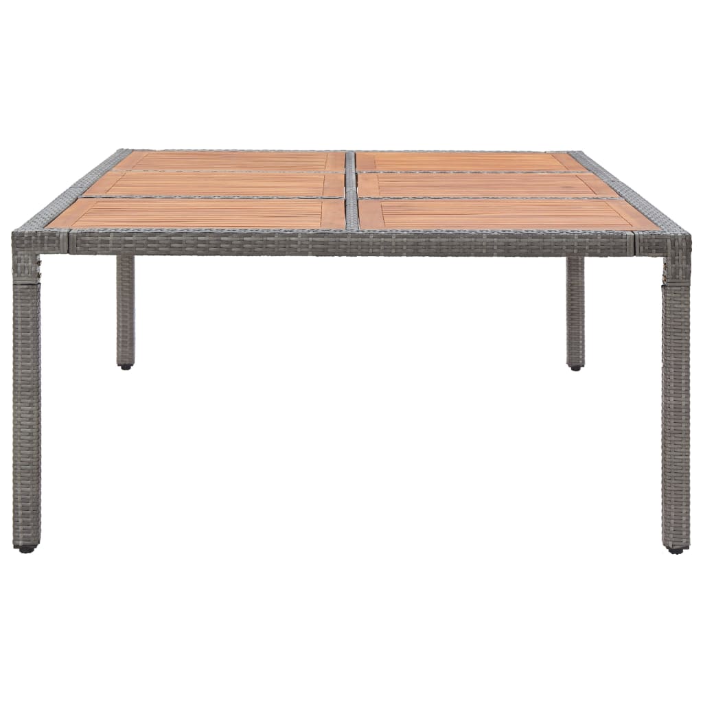 vidaXL Vrtni stol sivi 200x150x74 cm od poliratana i bagremovog drva