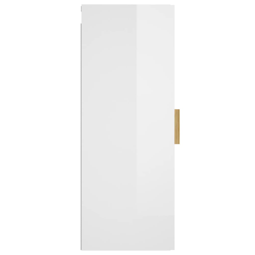 vidaXL Zidni ormarić sjajni bijeli 34,5 x 34 x 90 cm konstruirano drvo