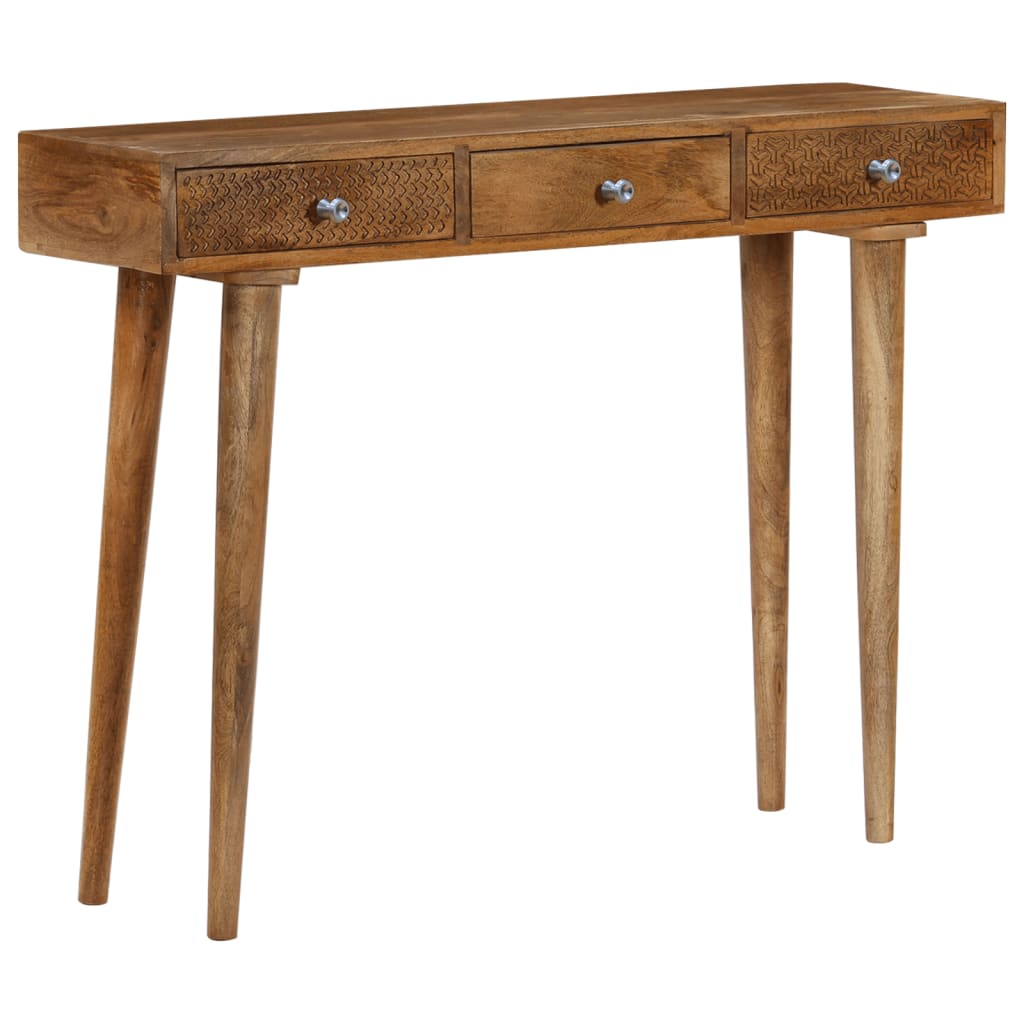 vidaXL Konzolni stol od masivnog drva manga 102 x 30 x 79 cm