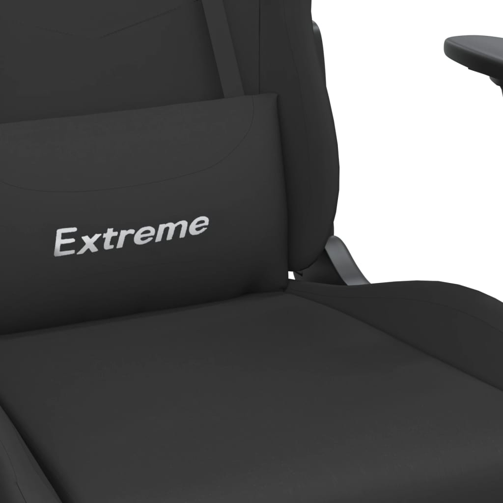 vidaXL Igraća stolica od tkanine s osloncem za noge crna od tkanina