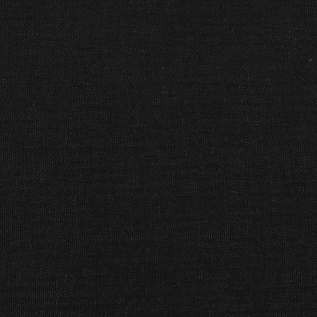 vidaXL Okvir za krevet s uzglavljem crni 140x190 cm od tkanine