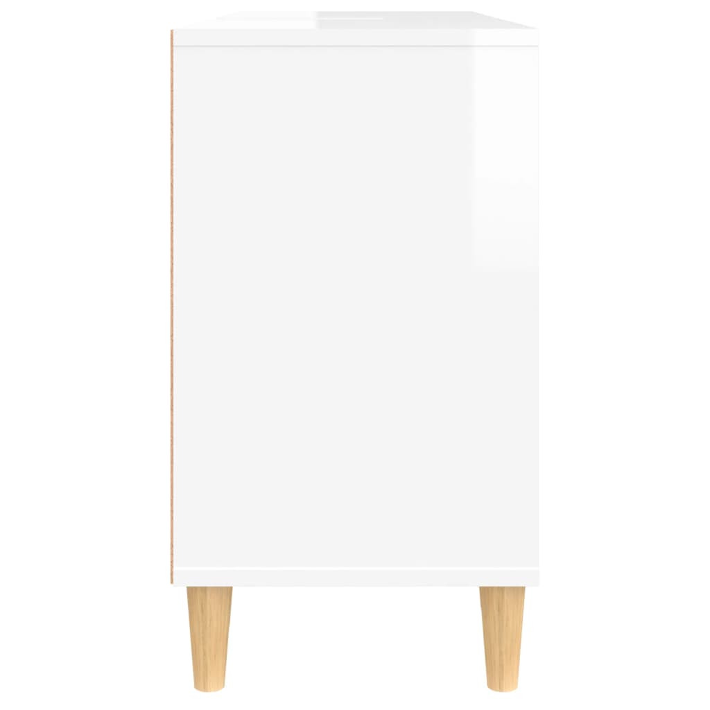 vidaXL Ormarić za umivaonik visoki sjaj bijeli 80 x 33 x 60 cm drveni