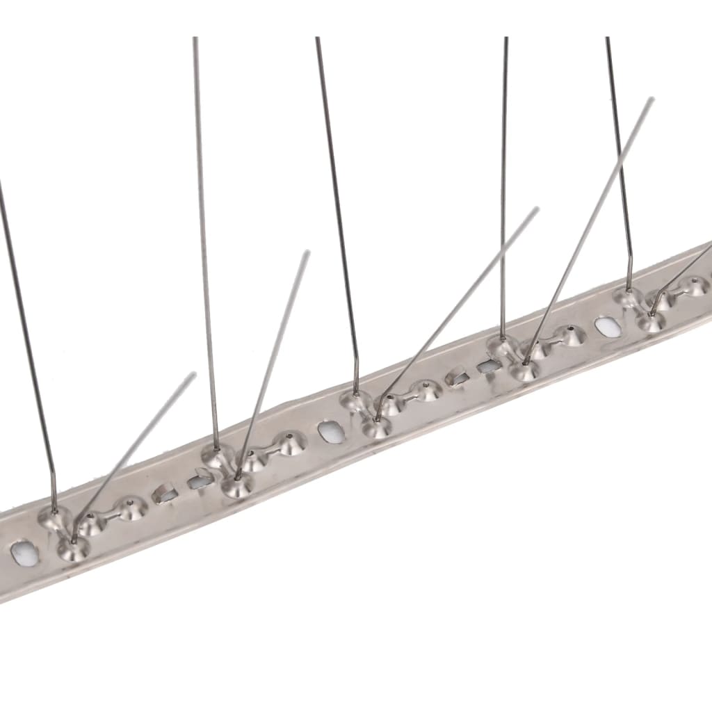 vidaXL 6-dijelni set šiljaka za zaštitu od ptica u 4 reda 3 m čelični