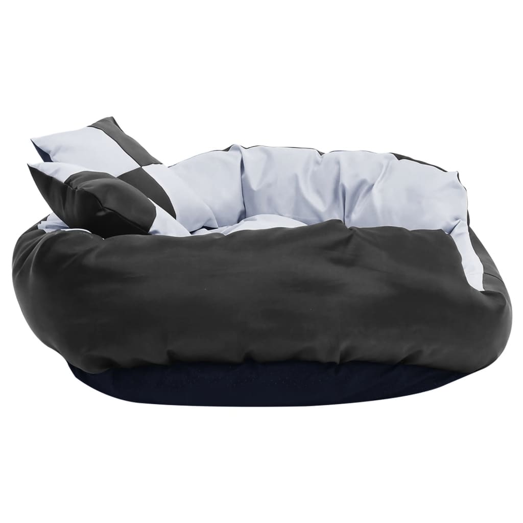 vidaXL Dvostrani perivi jastuk za pse sivo-crni 85 x 70 x 20 cm