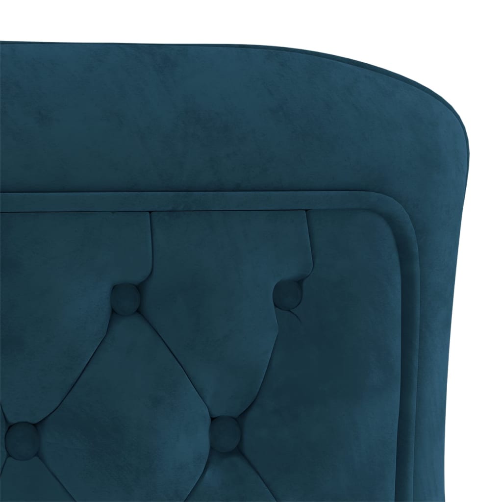 vidaXL Blagovaonska stolica plava 53 x 52 x 98 cm od baršuna i čelika
