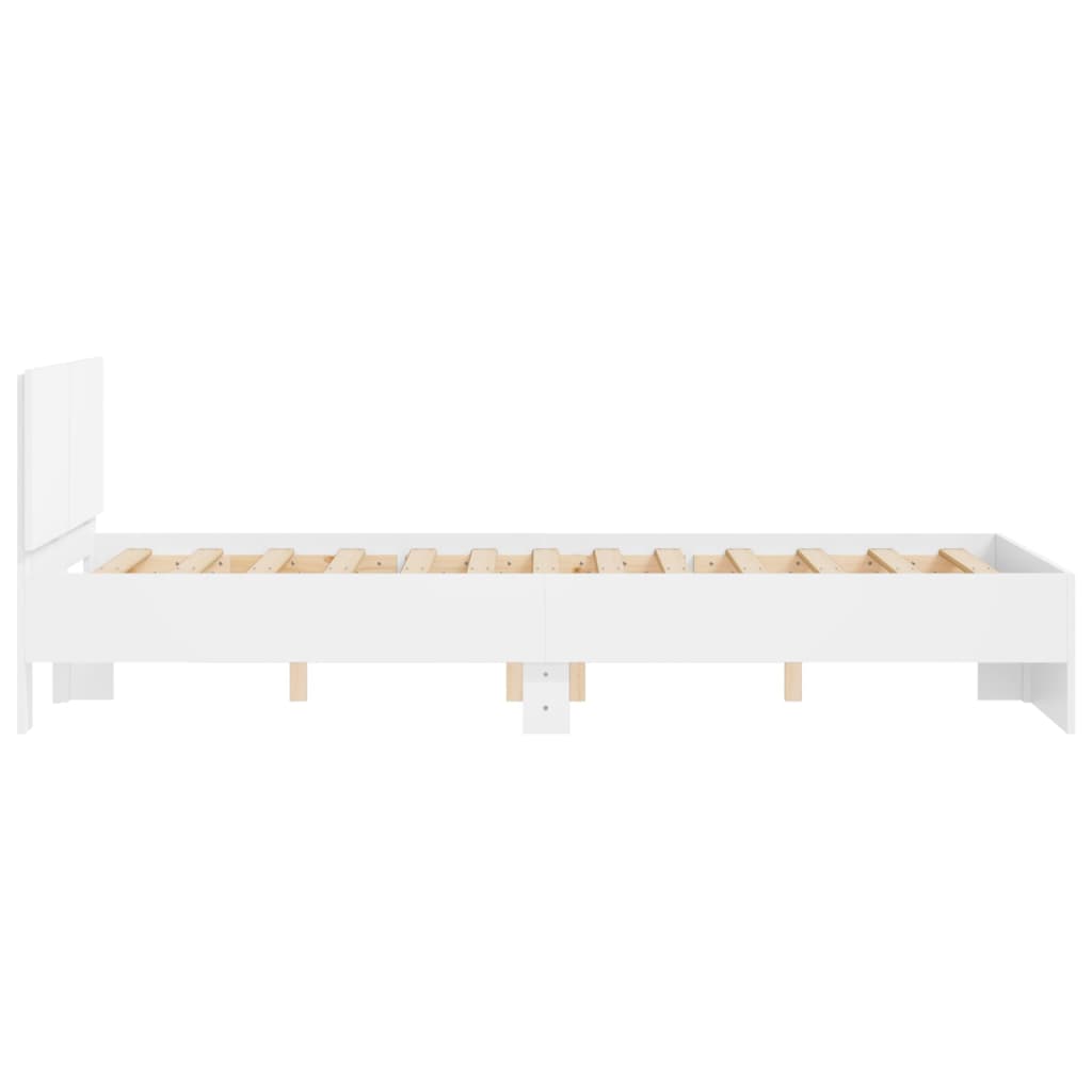 vidaXL Okvir kreveta s uzglavljem bijeli 120 x 190 cm