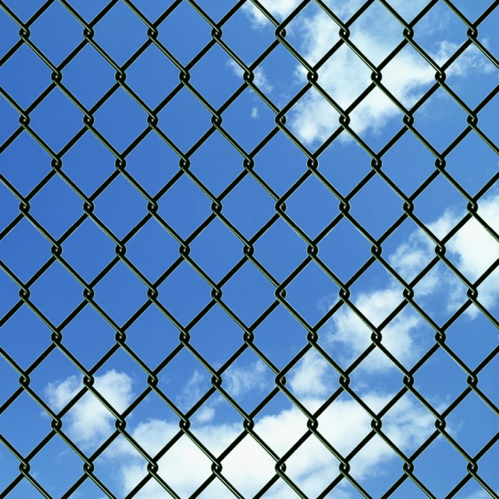 vidaXL Žičana ograda sa stupovima i šiljcima čelična 0,8 x 25 m