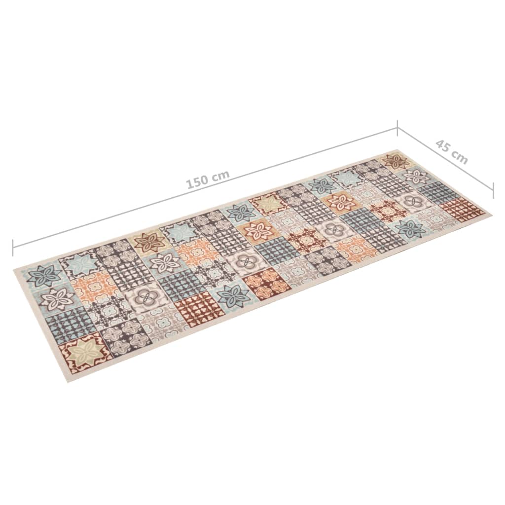 vidaXL Kuhinjski tepih sa šarenim mozaikom perivi 45 x 150 cm