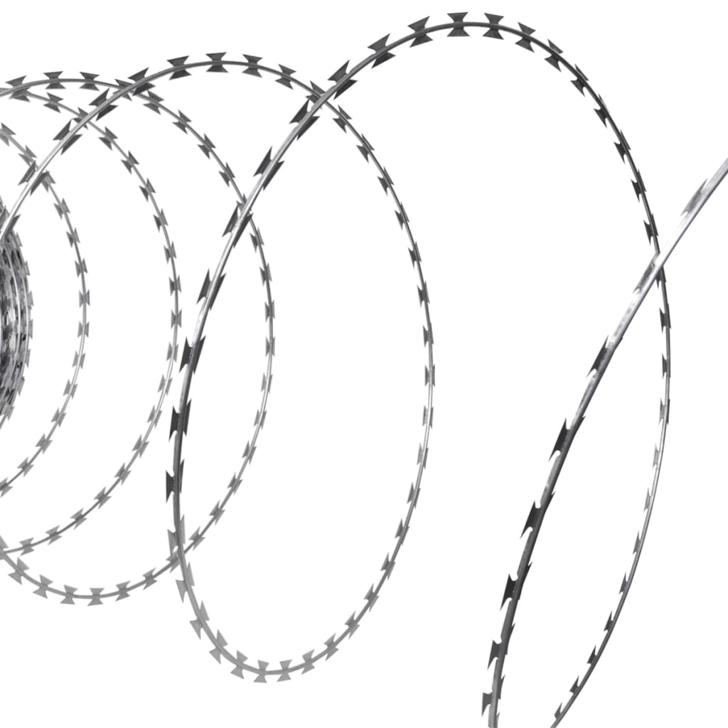 vidaXL Žilet-žica spiralne role 2 kom od pocinčanog čelika 100 m