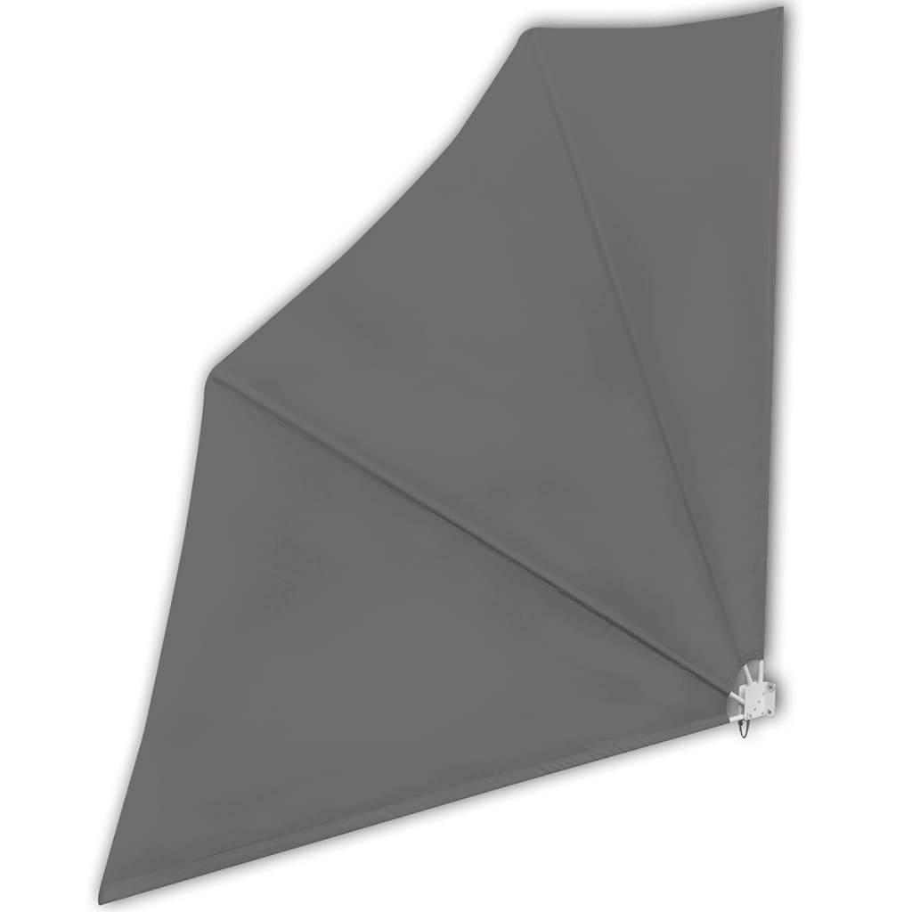 vidaXL Sklopiva bočna tenda siva 140 x 140 cm