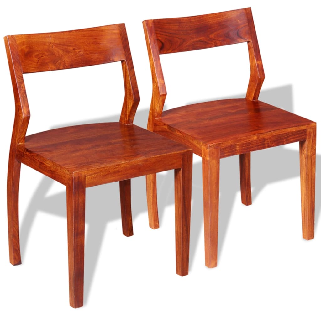 vidaXL Blagovaonske stolice od masivnog bagremovog drva i šišama 2 kom