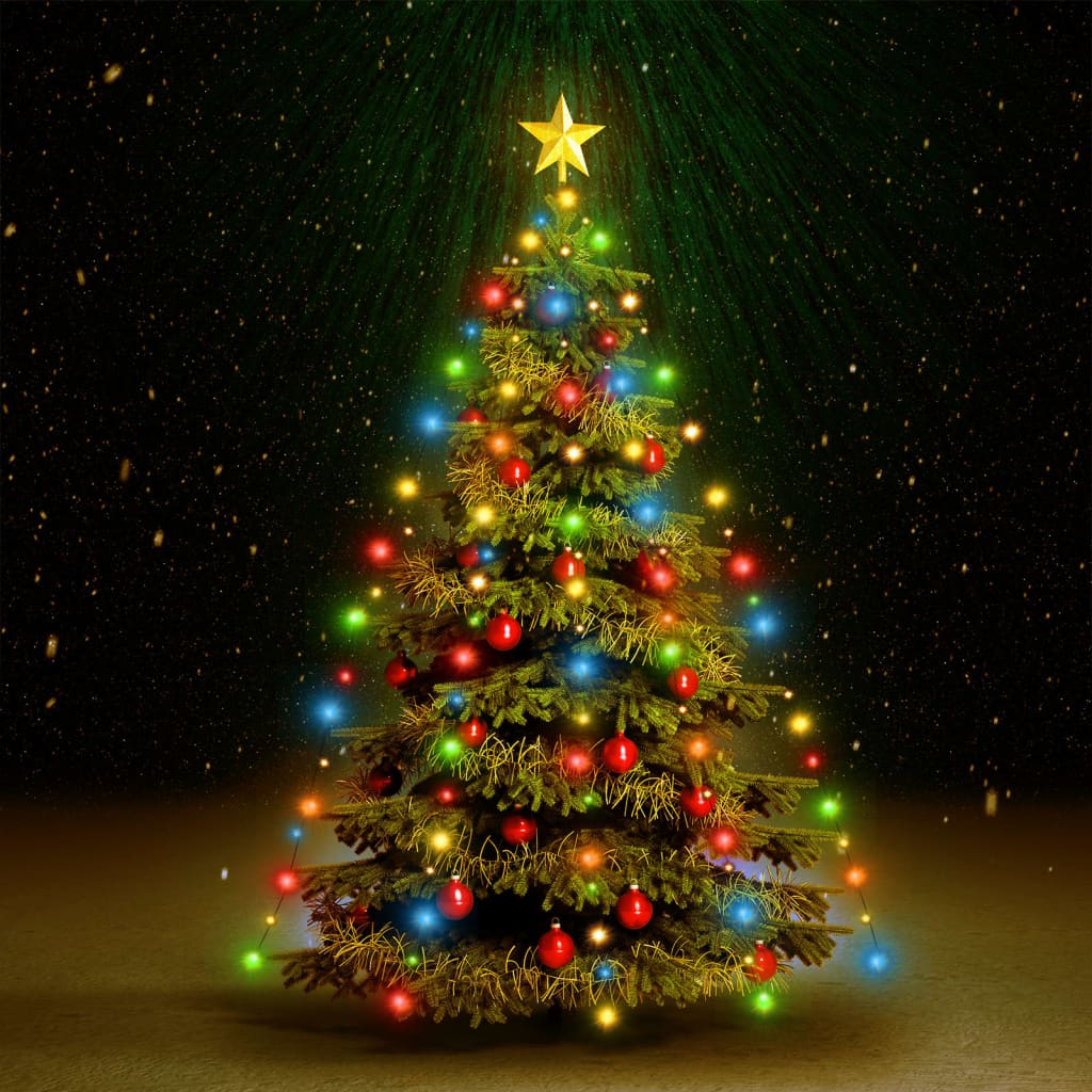 vidaXL Mrežasta svjetla za božićno drvce 210 LED žarulja šarena 210 cm