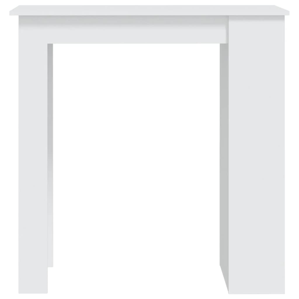 vidaXl Barski stol sa stalkom za pohranu bijeli 102x50x103,5cm iverica