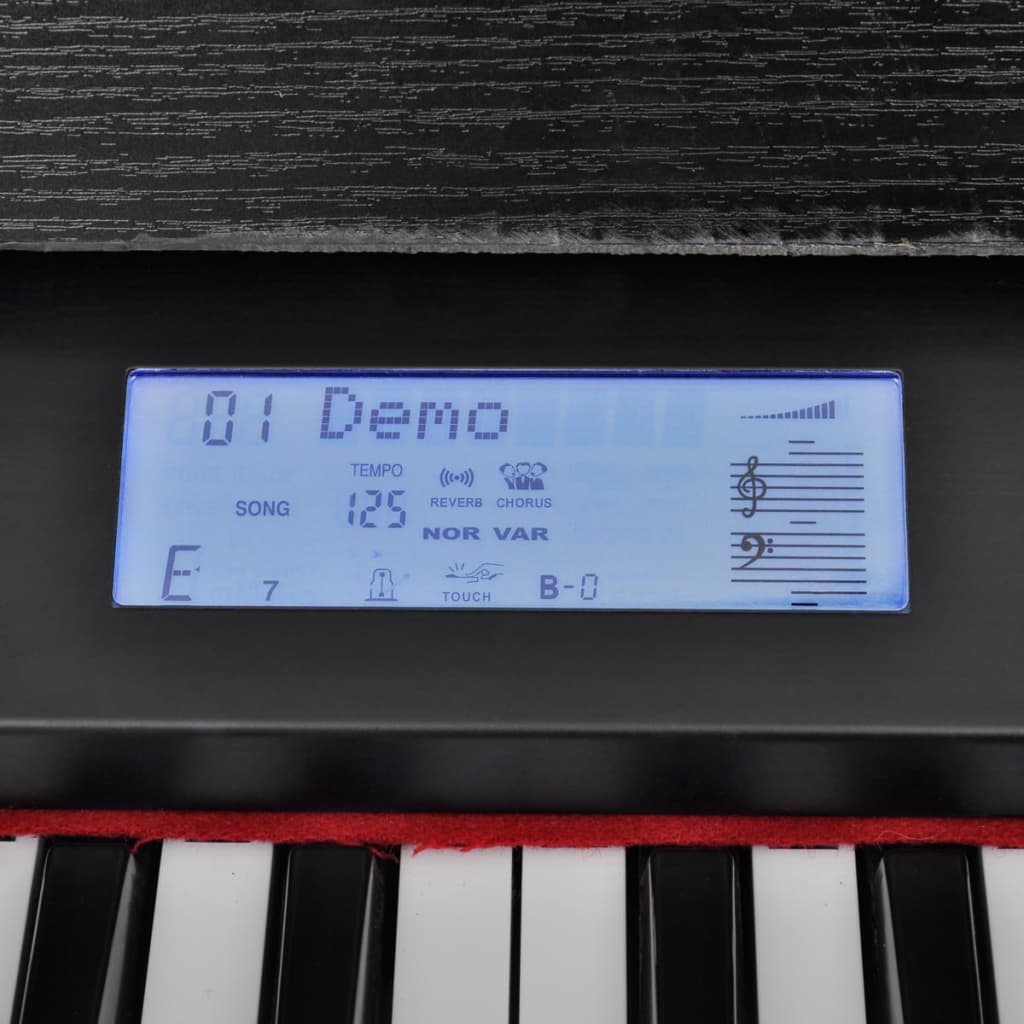 vidaXL Električni/Digitalni Klavir s 88 Tipki s Držačem za Note