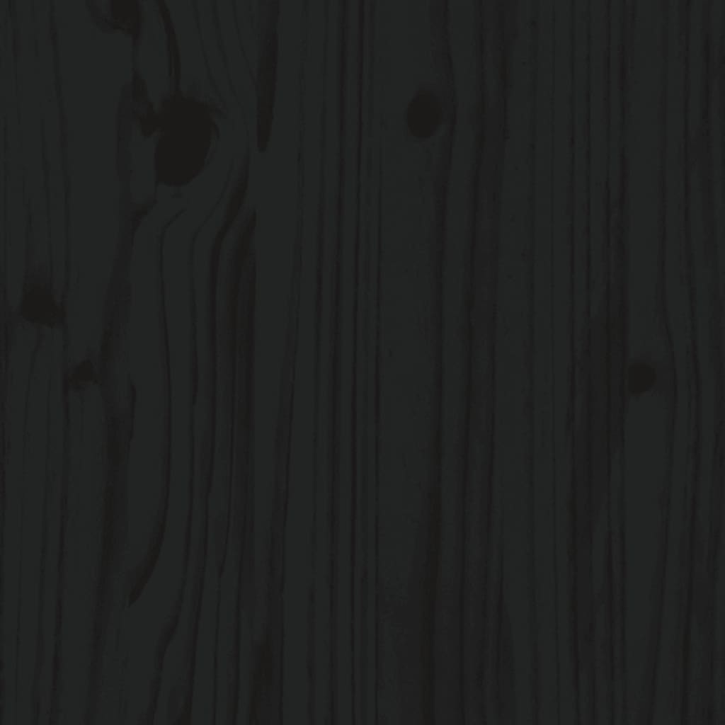 vidaXL Dnevni ležaj na izvlačenje crni 2x(90x200) cm masivna borovina