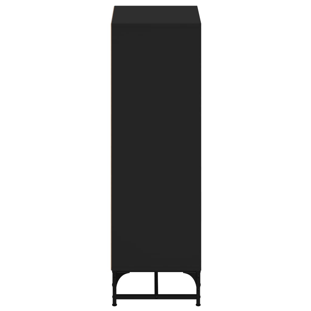 vidaXL Visoka komoda sa staklenim vratima crna 35 x 37 x 120 cm