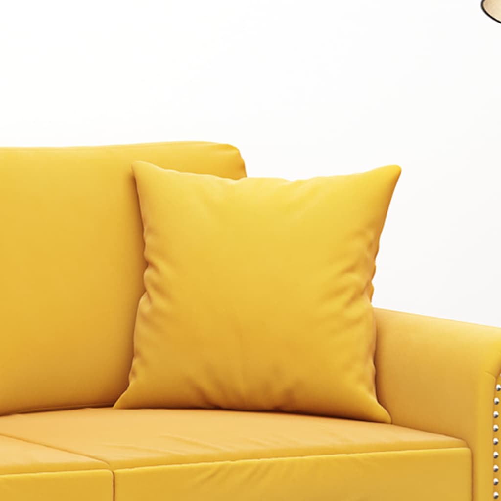 vidaXL Ukrasni jastuci 2 kom žuti 40 x 40 cm baršunasti