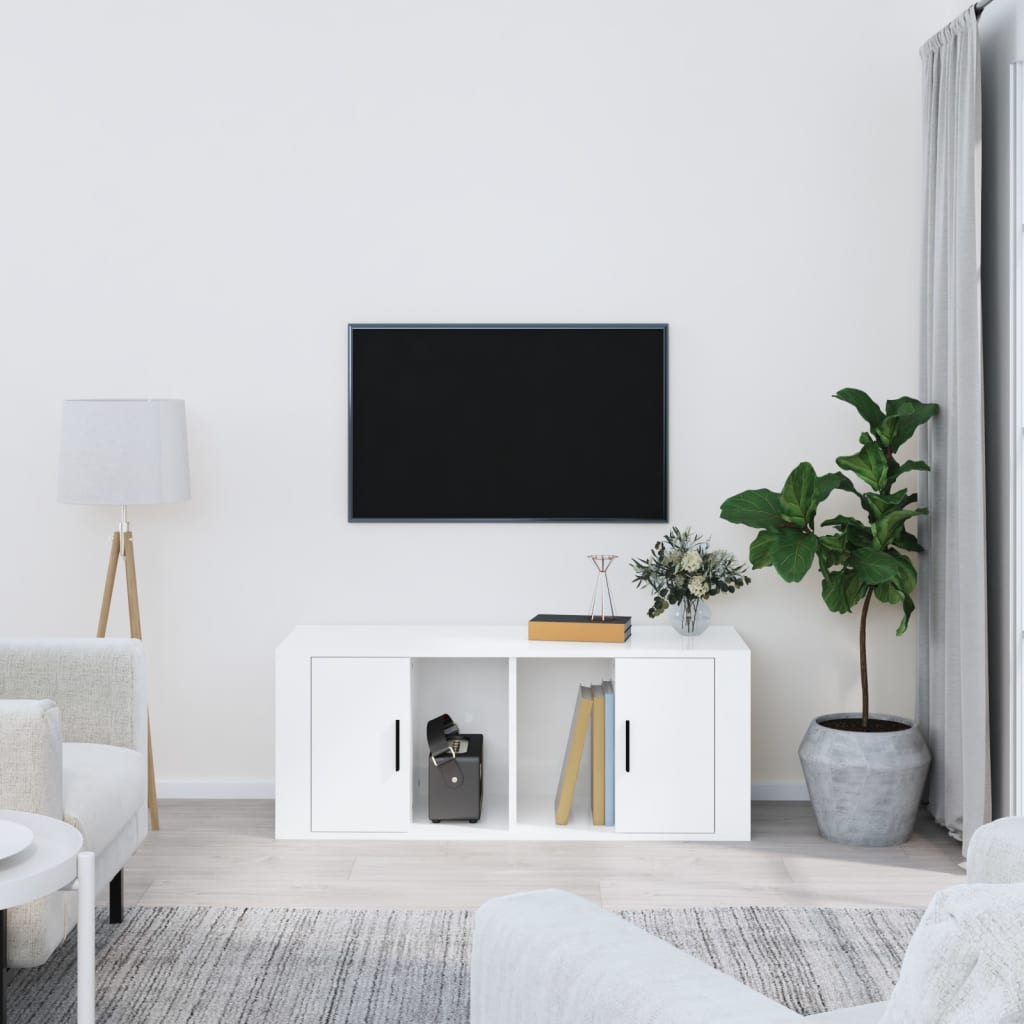 vidaXL TV ormarić sjajni bijeli 100 x 35 x 40 cm od konstruiranog drva